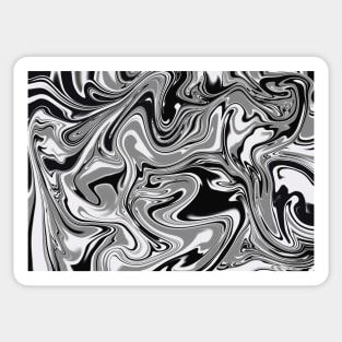 Black and white swirls Sticker